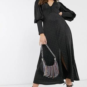 ASOS Design midi/maxi dress with small sparkle detail. Size 10.